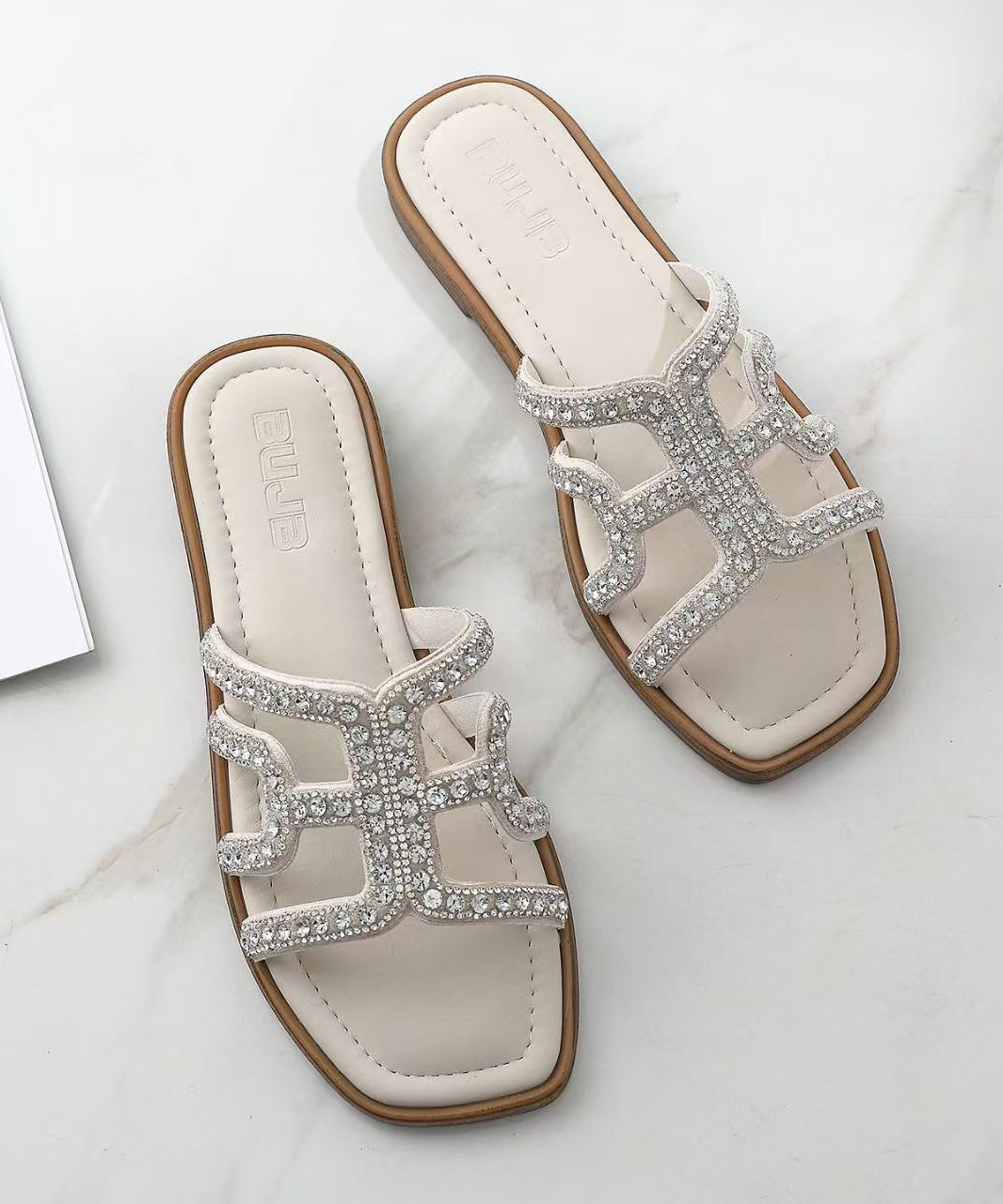 Herrarnas Flip Flops med Rhinestone Detaljer 3