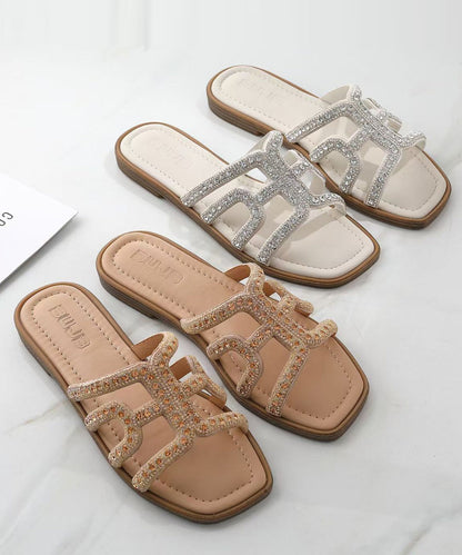 Herrarnas Flip Flops med Rhinestone Detaljer 4