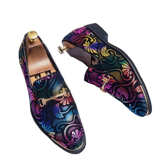 Herrarnas Slip-On Loafers Färgglad Design 0