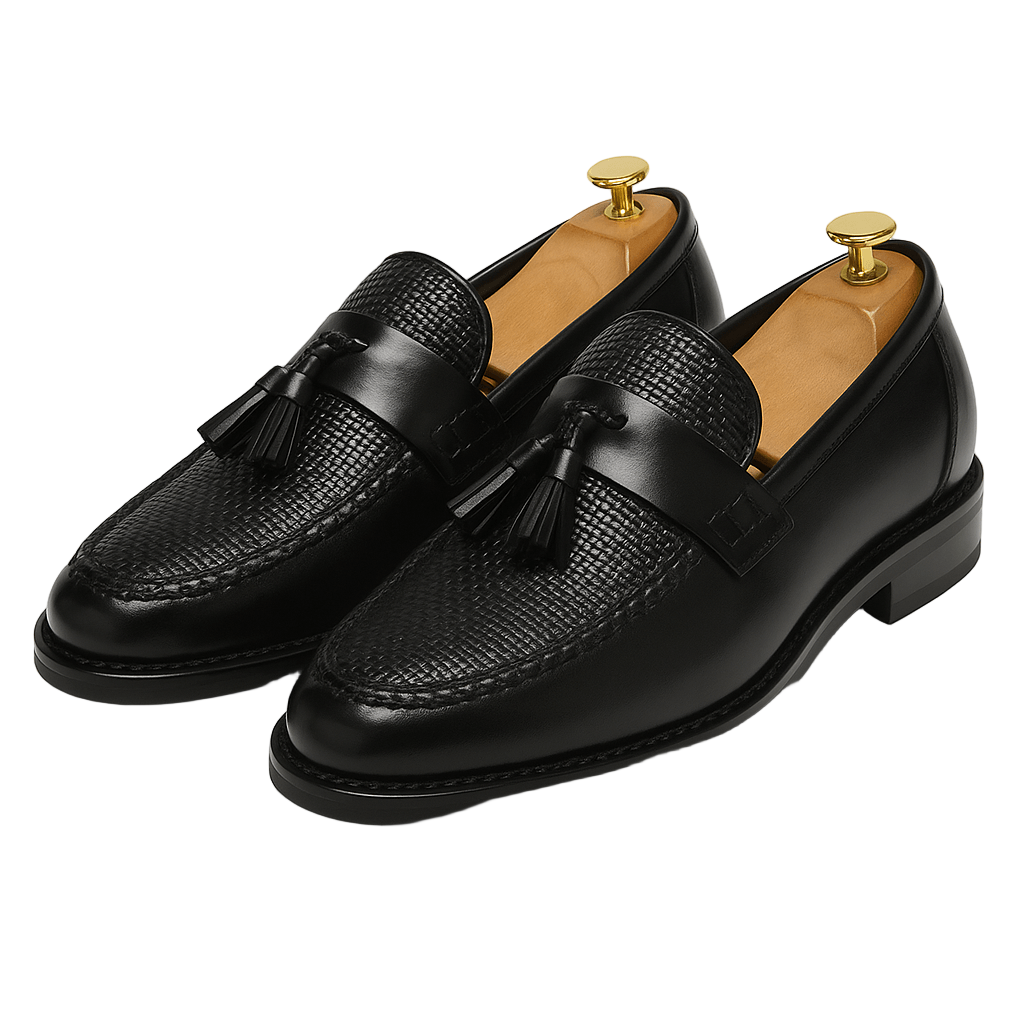 Herrarnas Slip-on Loafers med Tofsdetaljer 0