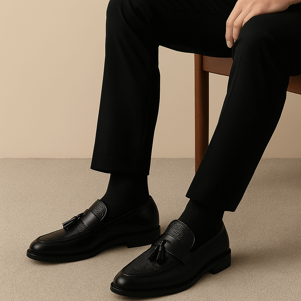 Herrarnas Slip-on Loafers med Tofsdetaljer 2