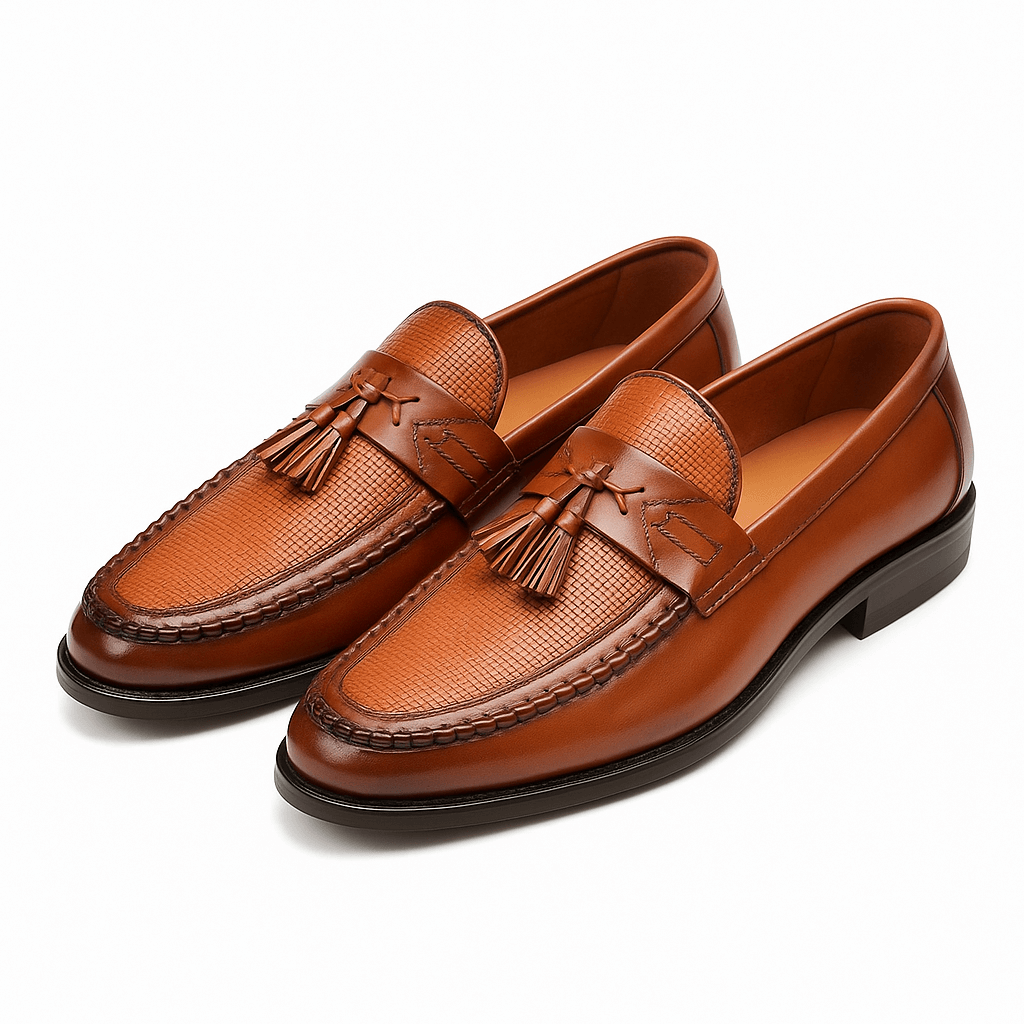 Herrarnas Slip-on Loafers med Tofsdetaljer 3