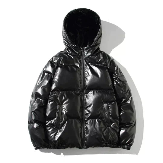 Herrarnas Vinter Pufferjacka med Vindskydd 0