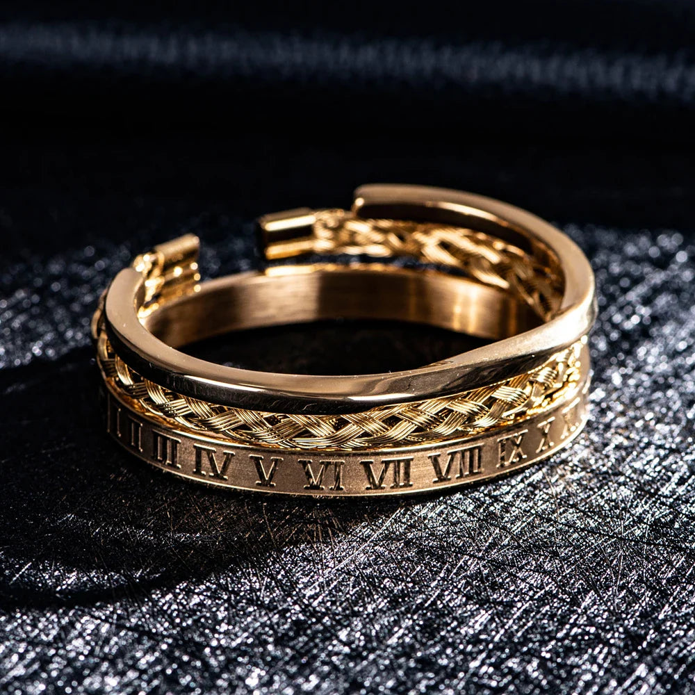 Herrars Armbandsset med Graverade Detaljer 2