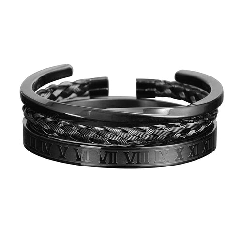 Herrars Armbandsset med Graverade Detaljer 5