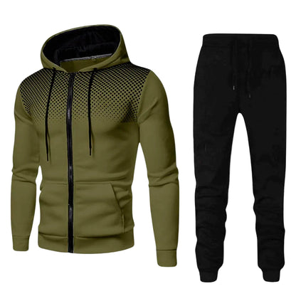 Herrars Träningsset Hoodie och Joggingbyxor 0