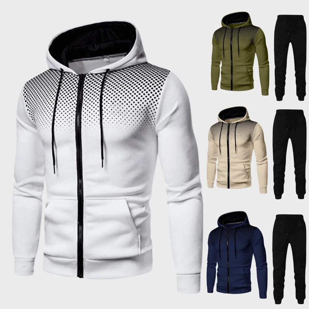 Herrars Träningsset Hoodie och Joggingbyxor 2