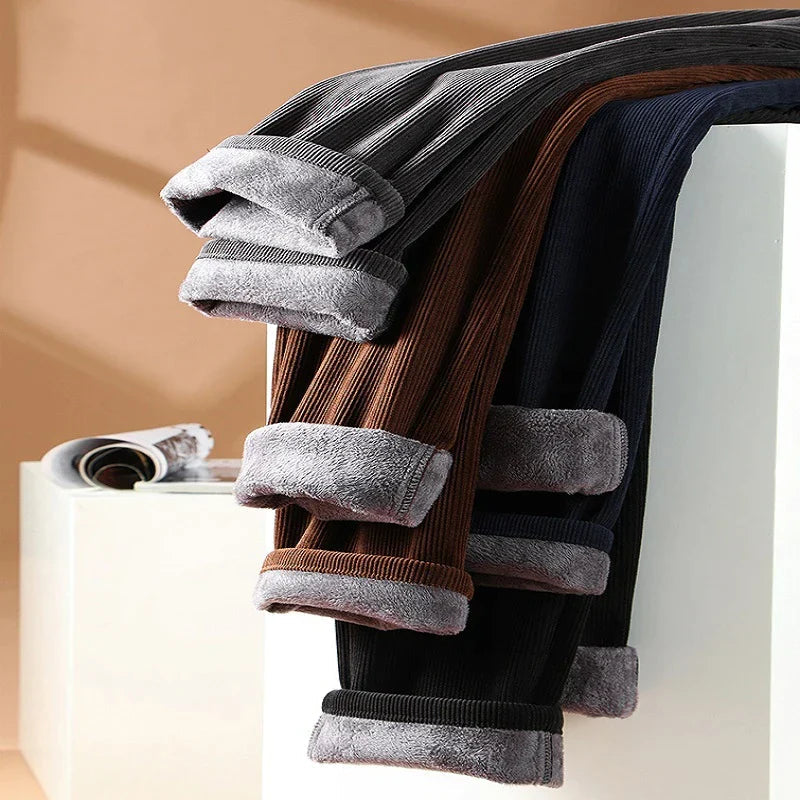 Herrbyxor Corduroy med Fleecefoder 1