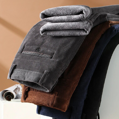 Herrbyxor Corduroy med Fleecefoder 3