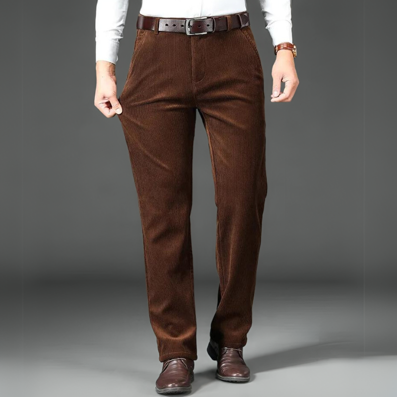 Herrbyxor Corduroy med Fleecefoder 5