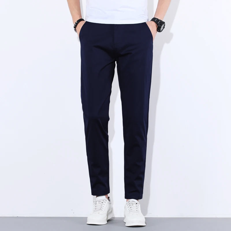 Herrbyxor Slim Fit Modern Passform med Avsmalnande Ben 2