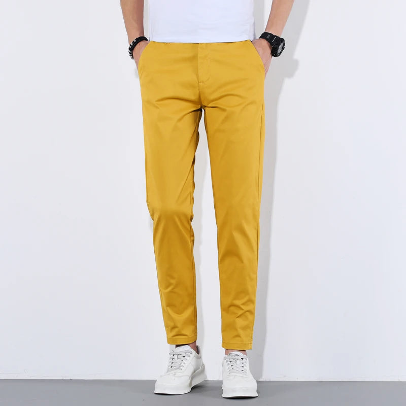 Herrbyxor Slim Fit Modern Passform med Avsmalnande Ben 3