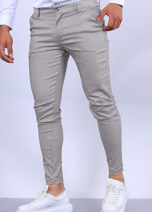 Herrbyxor Slim Fit Stretch Denim Med Fickor 4