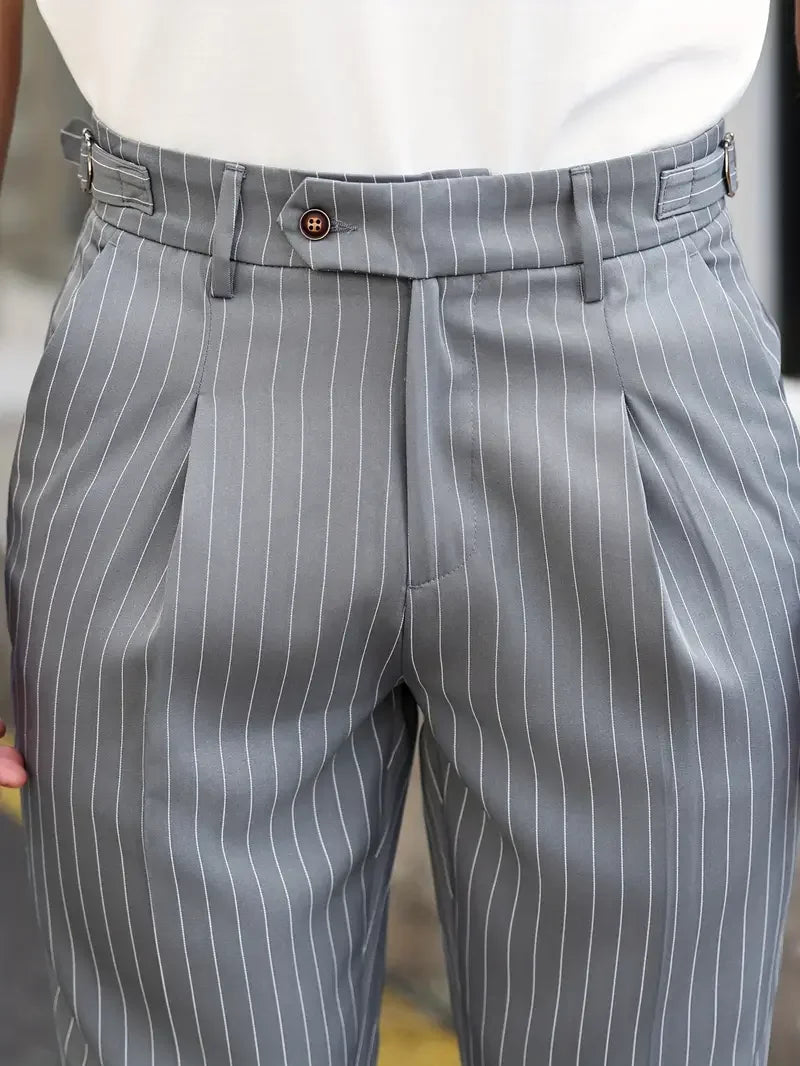 Herrbyxor med randig design 5