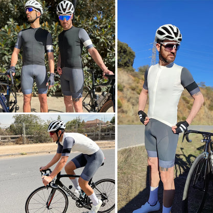 Herrcykelbyxor Vadderade Lycra Med Hängslen För Långdistanscykling 2