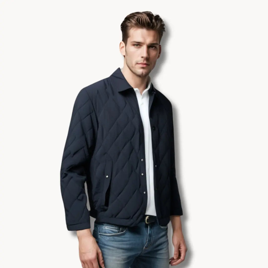 Herre Vinterjacka Steppmönster Modern för Kalla Dagar 2