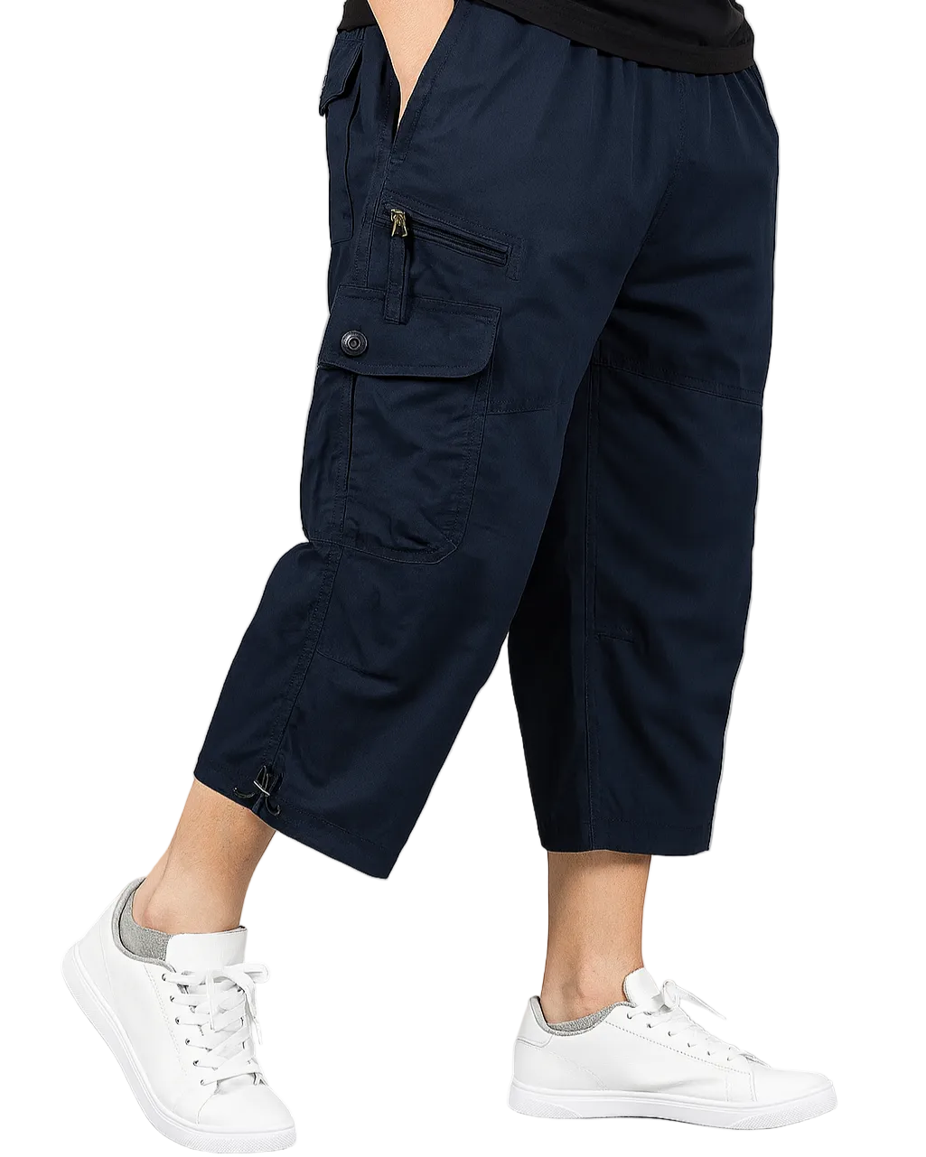 Herren Cargoshorts med Funktionella Fickor 0