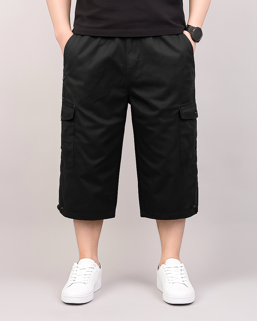 Herren Cargoshorts med Funktionella Fickor 4