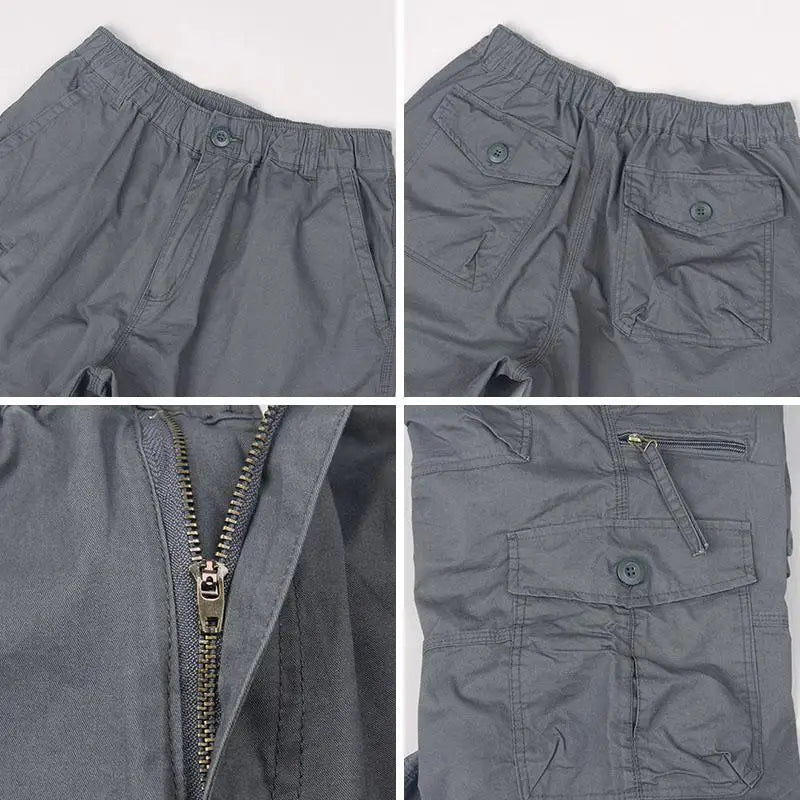 Herren Cargoshorts med Funktionella Fickor 8