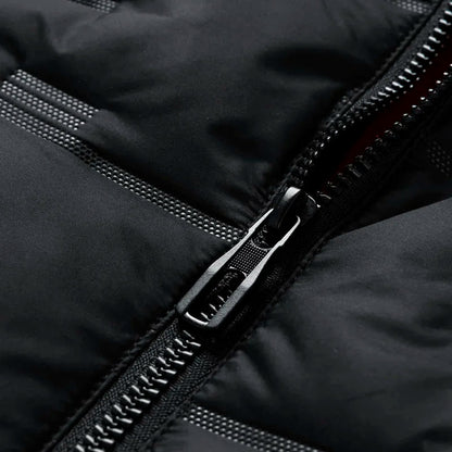 Herren Dunväst Tech-Wear Design med Huva 7