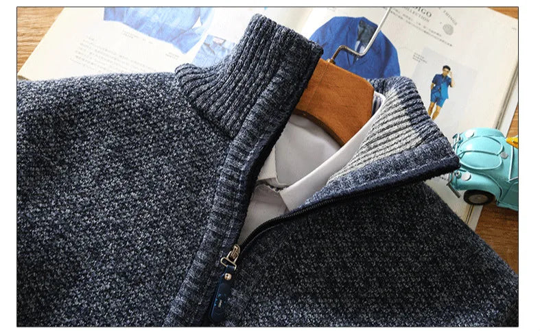 Herren Fleece Tröja Modern Halvdragkedja 1