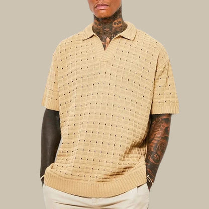 Herren Pikétröja Kortärmad V-ringad Modern Stil 2