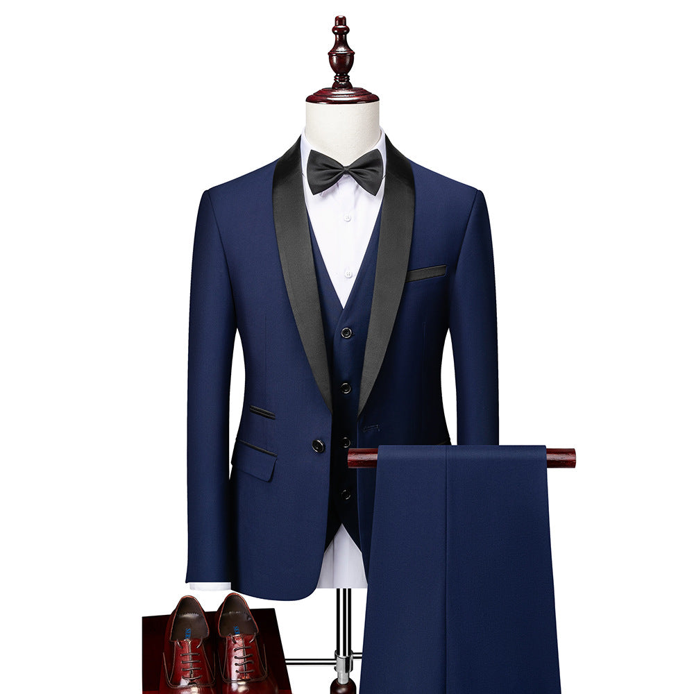 Herrens 3-delat Anzugset Slim Fit i Ull 2