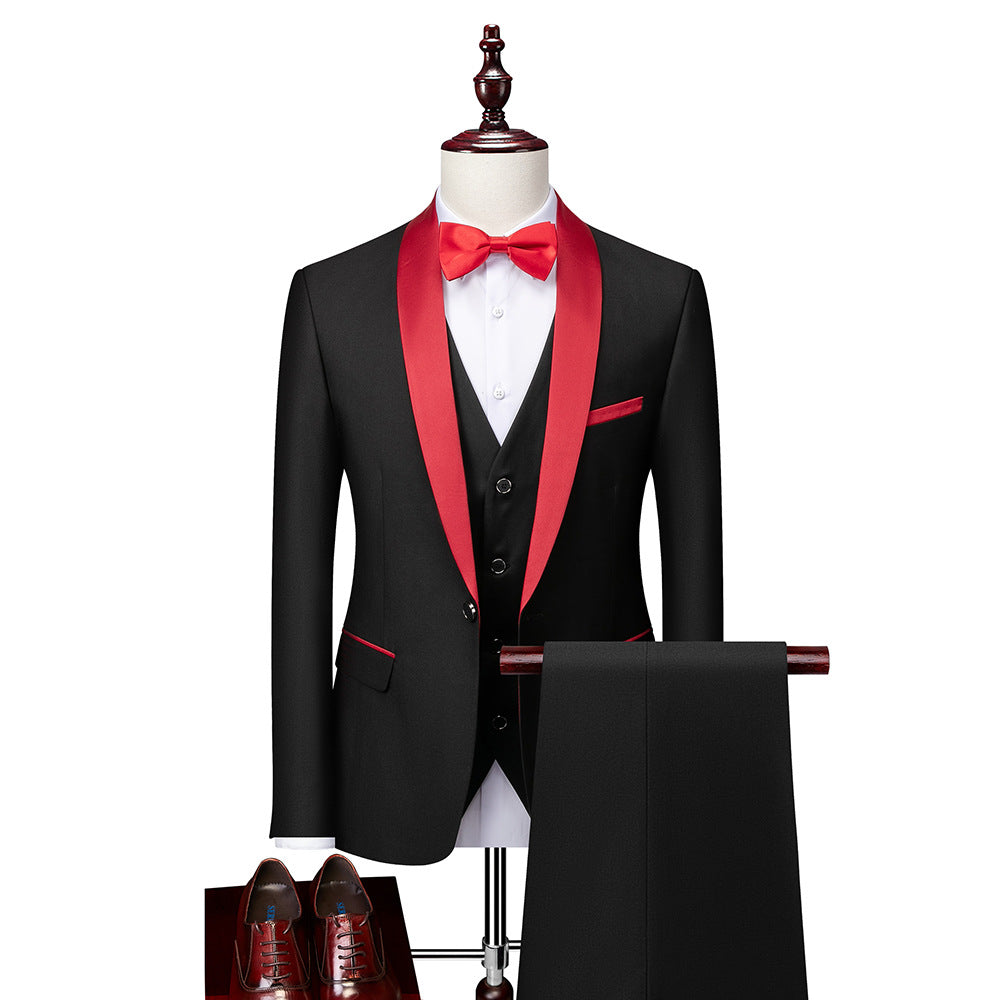 Herrens 3-delat Anzugset Slim Fit i Ull 4