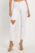 Herrens Avslappnade Distressed Denim Jeans i Vitt 1