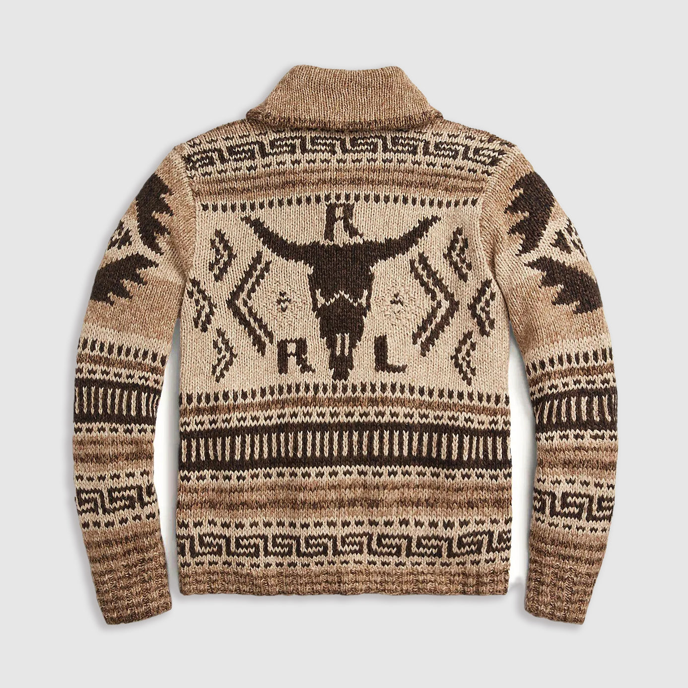Herrens Aztec Mönstrad Kofta 1