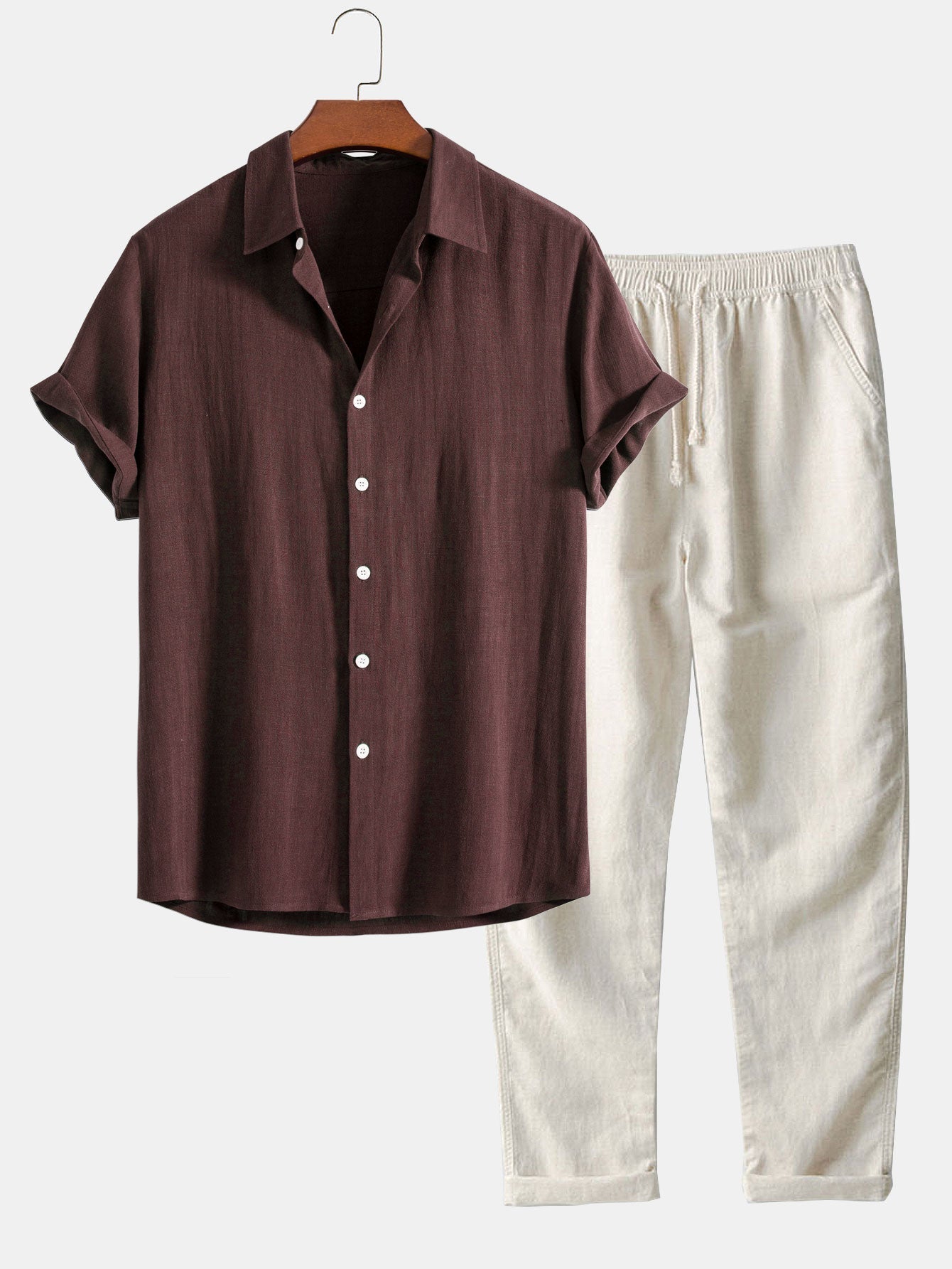 Herrens Blus och Byxor Set Tidlös Stil 1