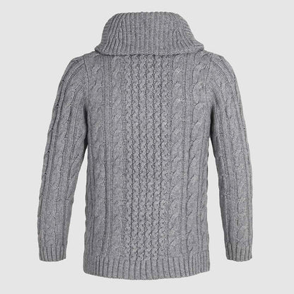 Herrens Cardigan Stickad Med Sjalkrage 5