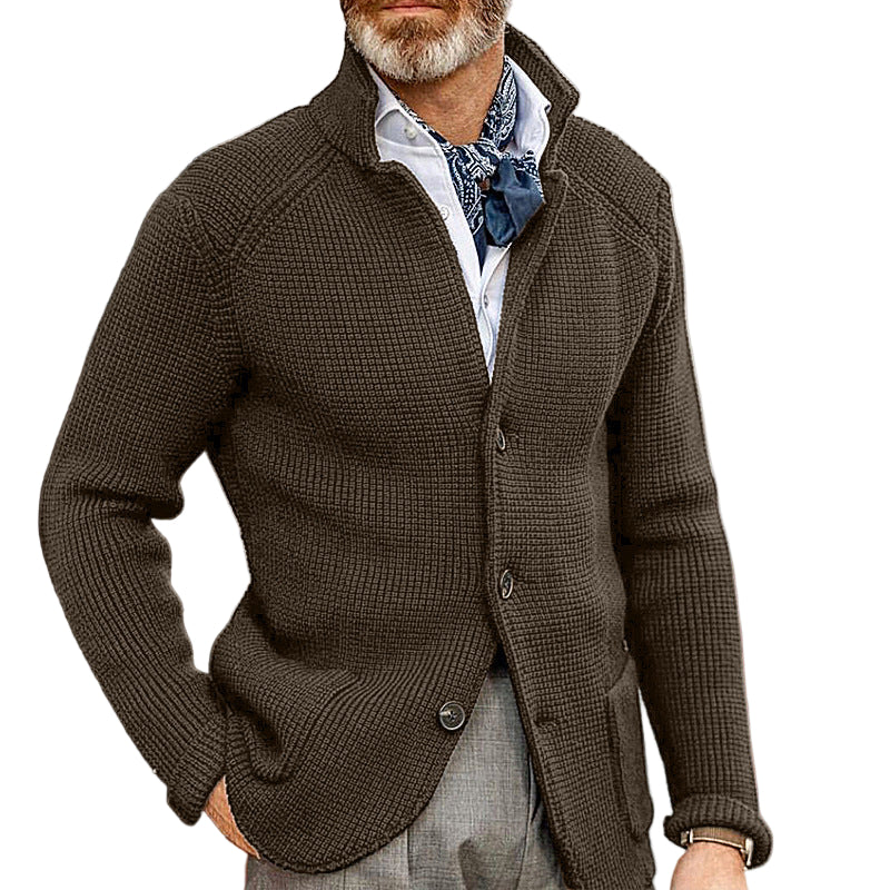 Herrens Cardigan Stickad Tidlös Design för Komfort och Stil 0