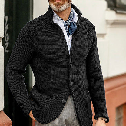 Herrens Cardigan Stickad Tidlös Design för Komfort och Stil 5