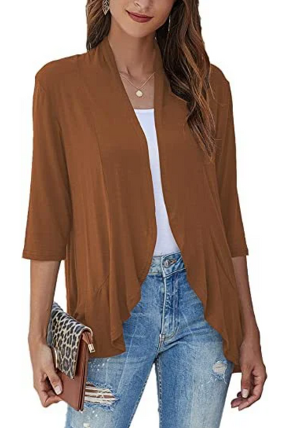 Herrens Casual Väst med Öppen Framsida i Mjuk Material 11