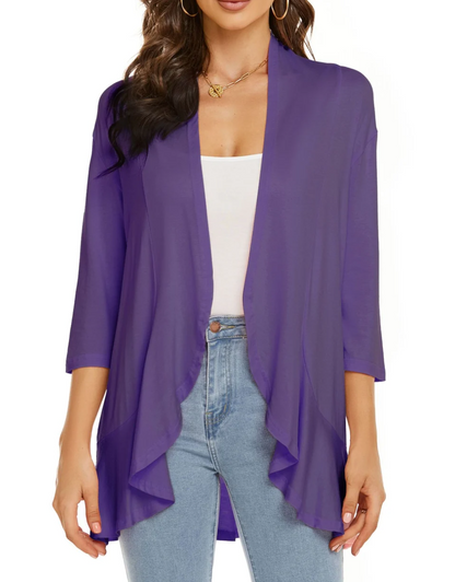 Herrens Casual Väst med Öppen Framsida i Mjuk Material 2