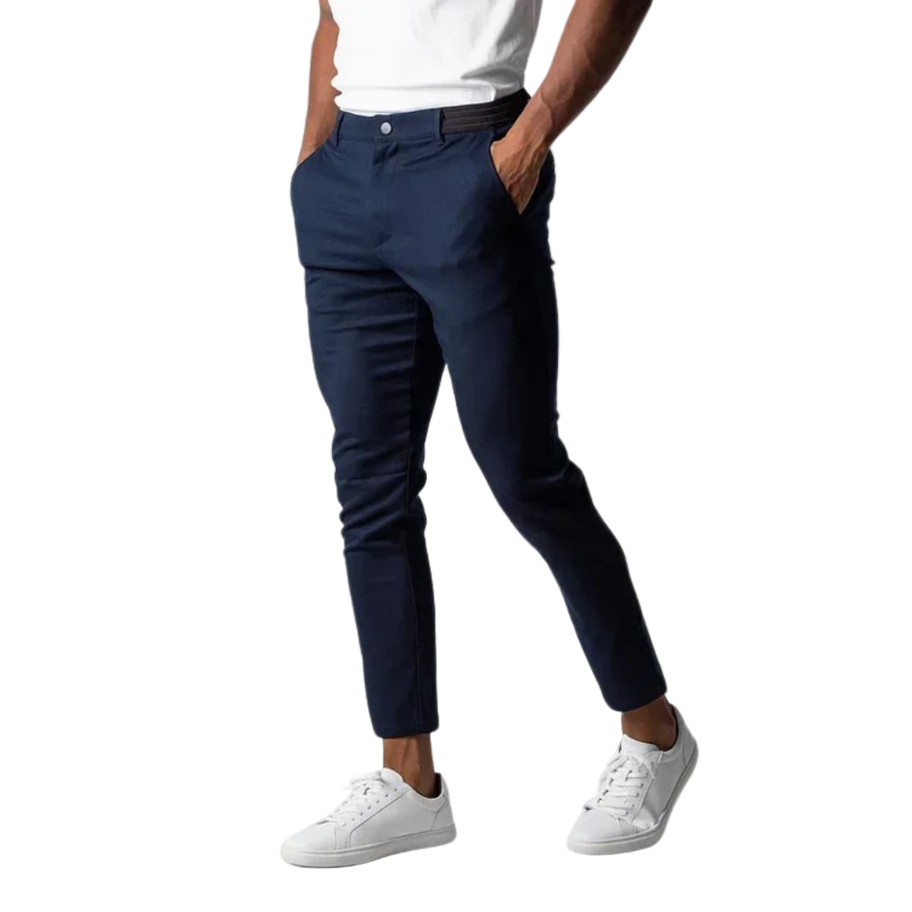 Herrens Chinos Byxor Komfortabel Stil 0