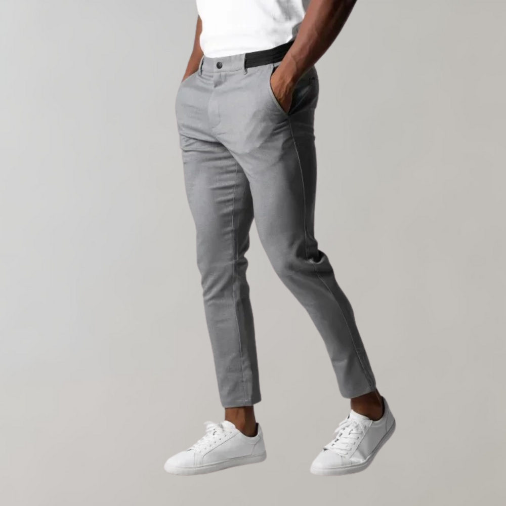 Herrens Chinos Byxor Komfortabel Stil 4