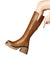 Herrens Chunky Boots i Läder med Dragkedja 0