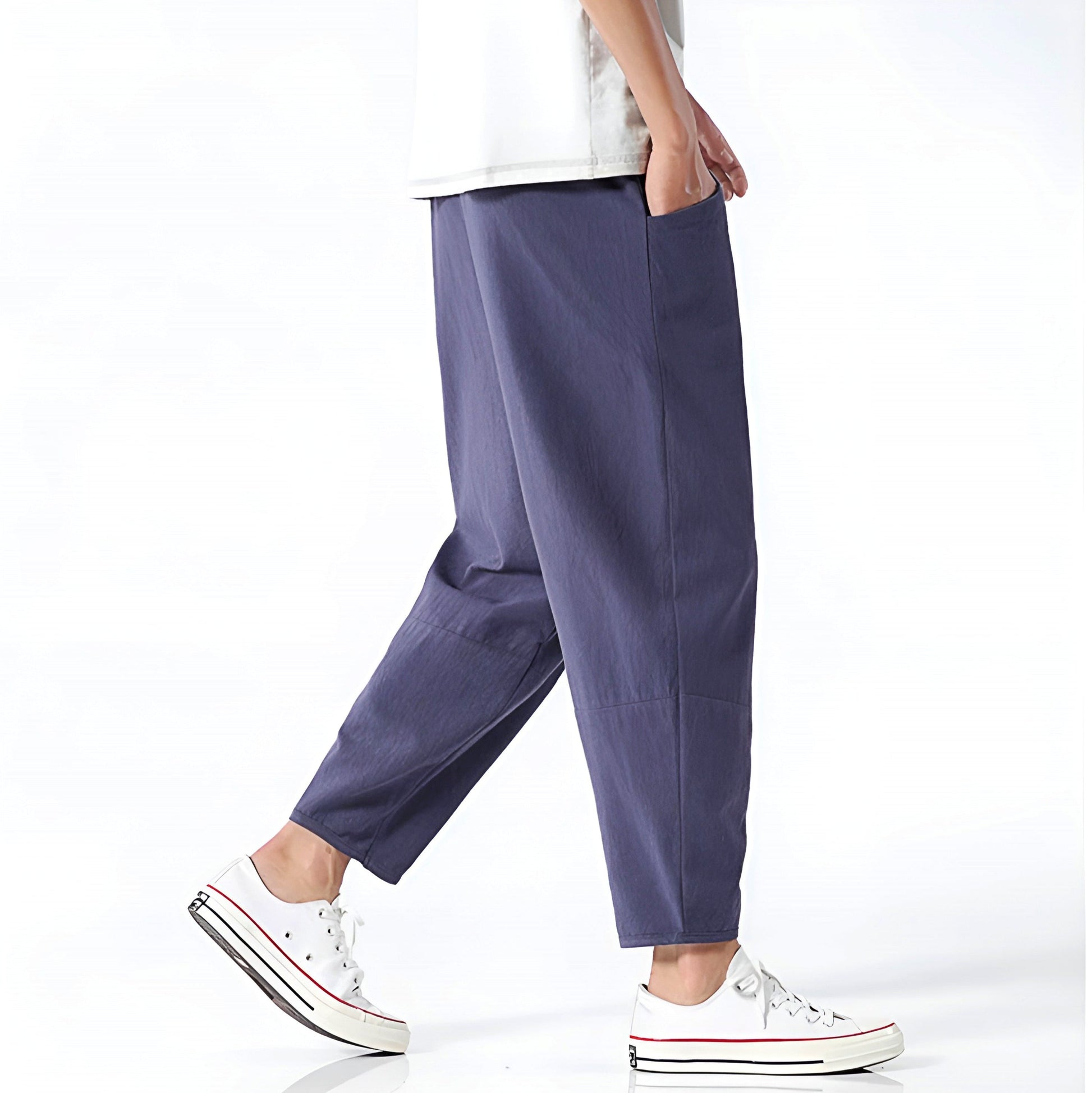 Herrens Cropped Byxor Avslappnad Stil 1