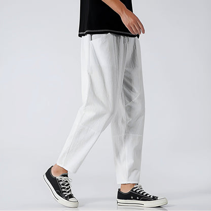Herrens Cropped Byxor Avslappnad Stil 3