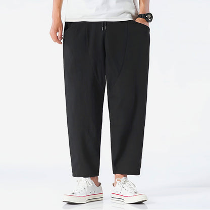 Herrens Cropped Byxor Avslappnad Stil 6
