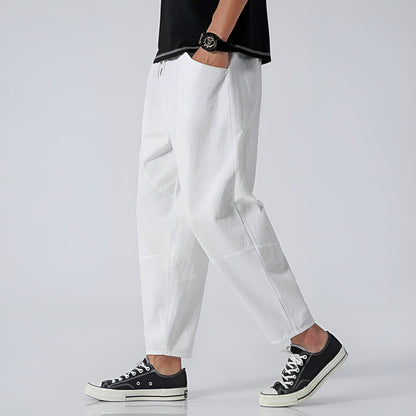 Herrens Cropped Byxor Avslappnad Stil 7