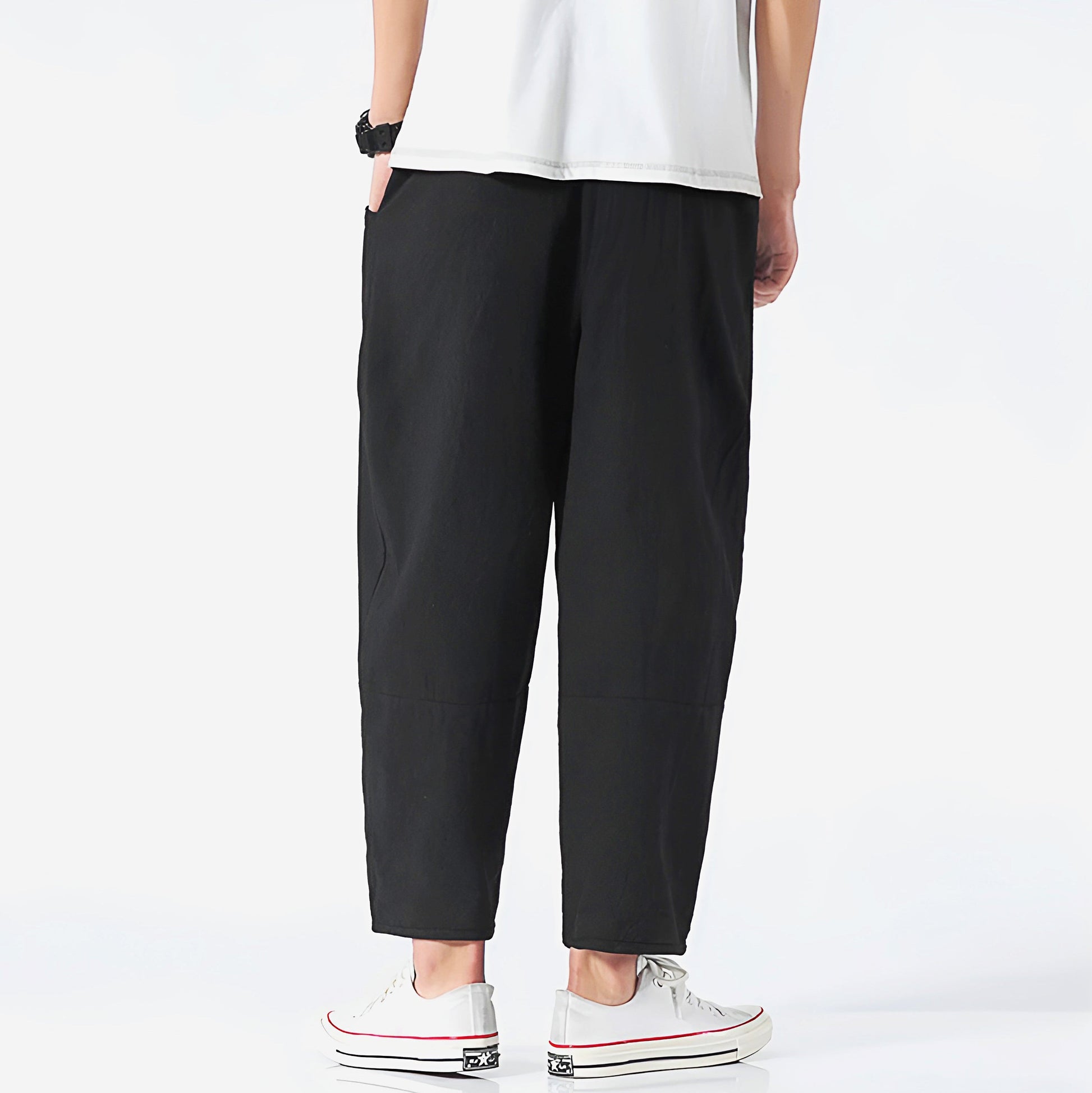 Herrens Cropped Byxor Avslappnad Stil 8