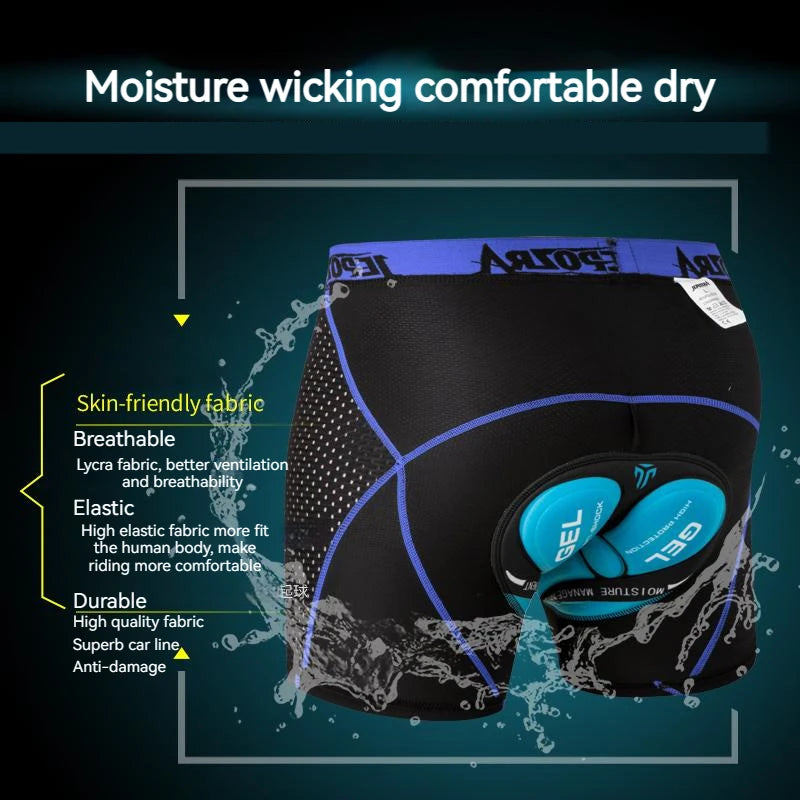 Herrens Cykelshorts med 4D Gel Pad och Andningsbart Material 2