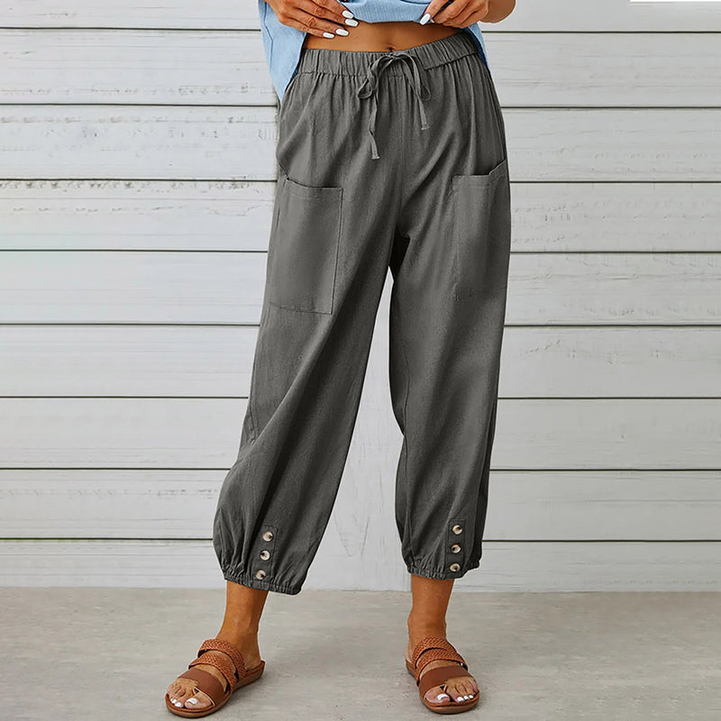 Herrens Fritidsbyxor Mid Waist 4