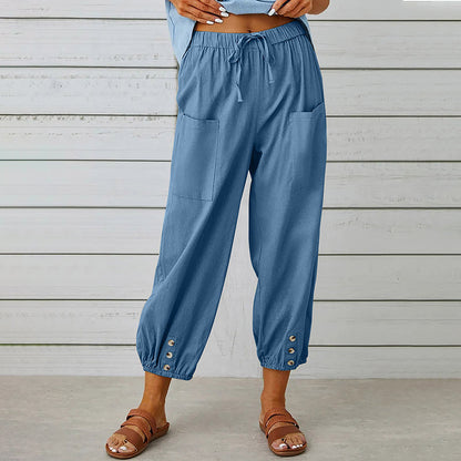 Herrens Fritidsbyxor Mid Waist 8