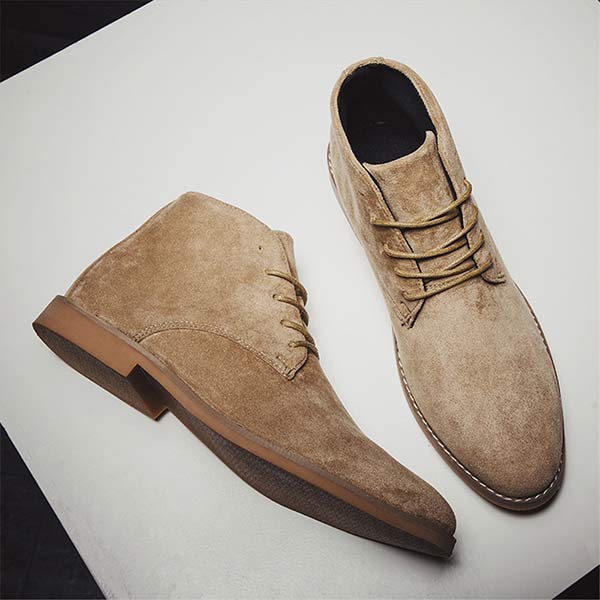 Herrens Halvhöga Skor i Suede Stilren Design 4