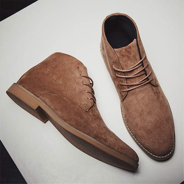 Herrens Halvhöga Skor i Suede Stilren Design 6