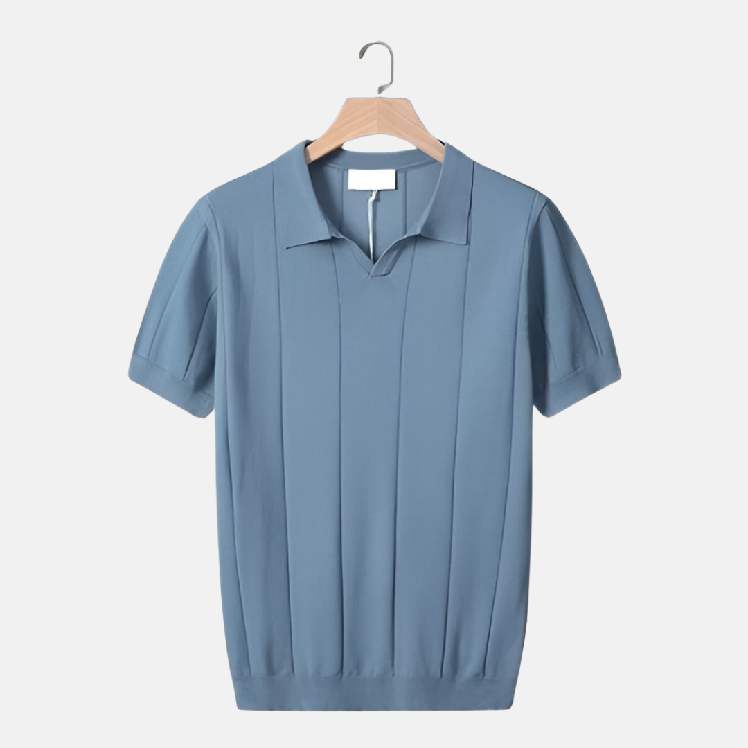 Herrens Kortärmad Polo V-ringad 5